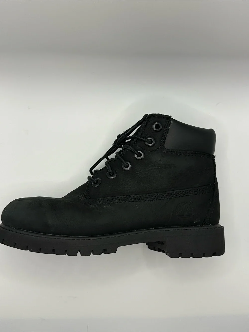 🖤 Timberland Boys’ Black Lace-Up Boots – Size 1.5